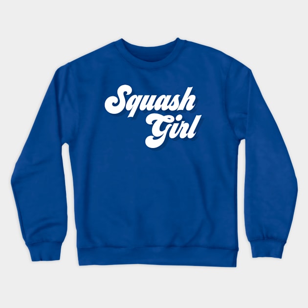 Squash Girl White Crewneck Sweatshirt by Sloop